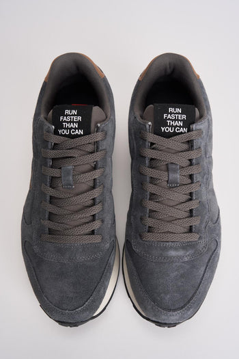 Sneakers uomo in suede grigie - 6