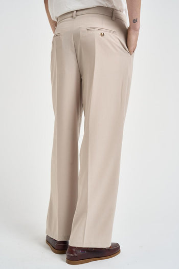 Pantalone uomo con pinces beige - 4