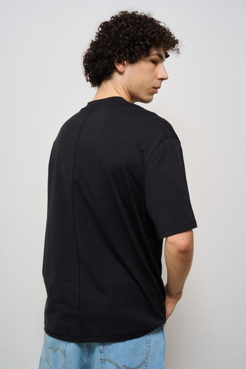 T-shirt uomo girocollo nera - 4