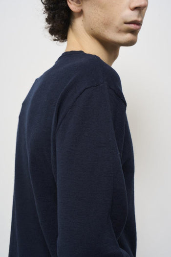 Maglia uomo girocollo blu navy - 6