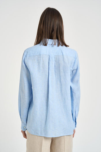 Camicia donna celeste - 6