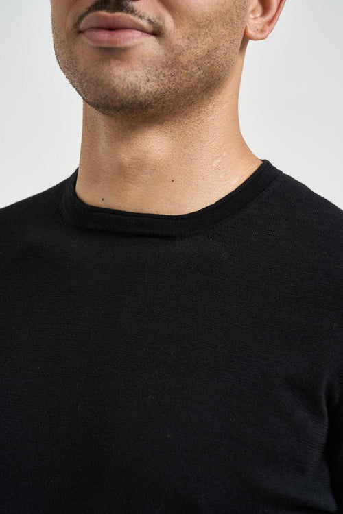 Maglia uomo girocollo nera - 2