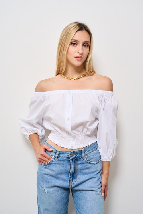 Top donna cropped panna