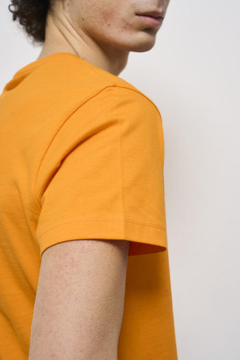Orange Men's T-Shirt with Logo - 4