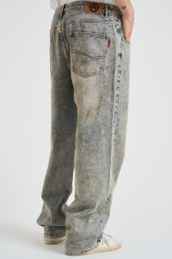Jeans uomo in denim grigio/blu - 4