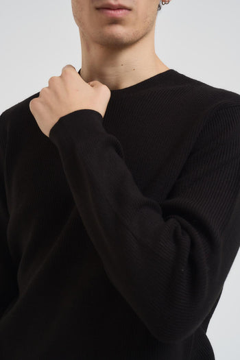 Maglia uomo girocollo nera - 4