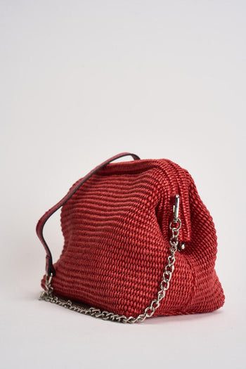 Borsa donna in rafia rossa - 5