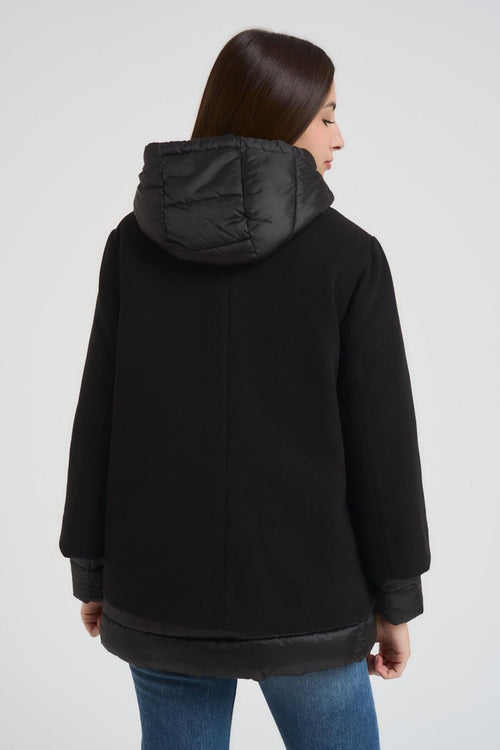 Giubbotto donna con pettorina rimovibile nero - 2