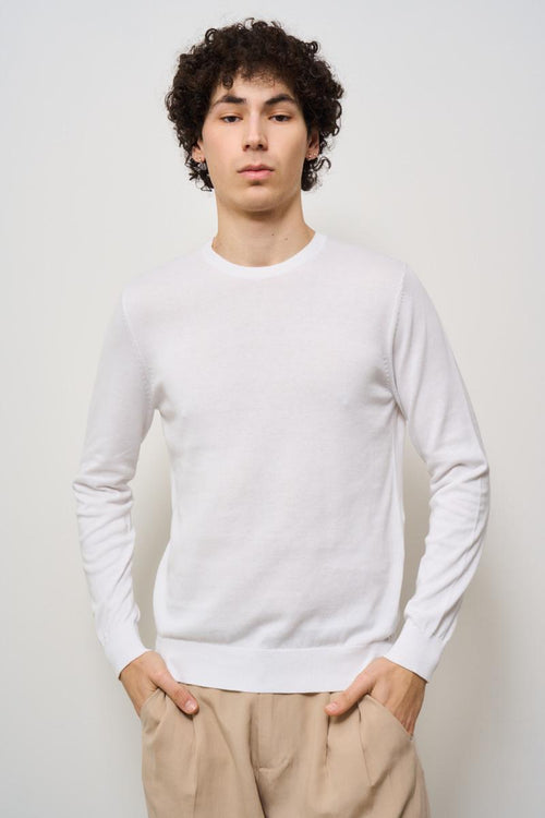 Maglia uomo girocollo bianca