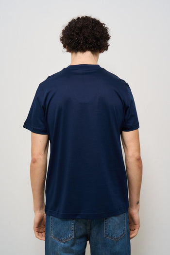 T-shirt uomo girocollo blu - 3