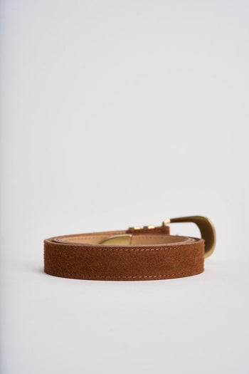 Cintura donna in suede cuoio - 3