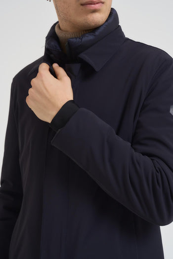 Trench uomo midi imbottito blu - 3