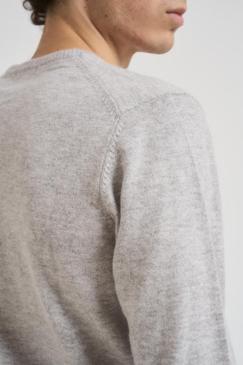 Maglia uomo girocollo grigio chiaro - 5