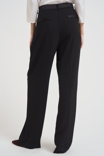 Pantalone donna a palazzo nero - 4