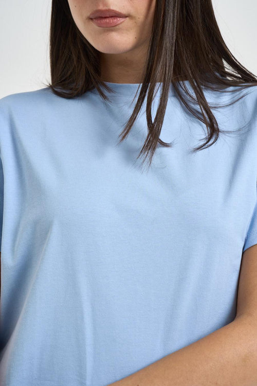 T-shirt donna a maniche corte celeste - 2