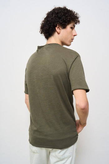 T-shirt uomo girocollo verde - 4