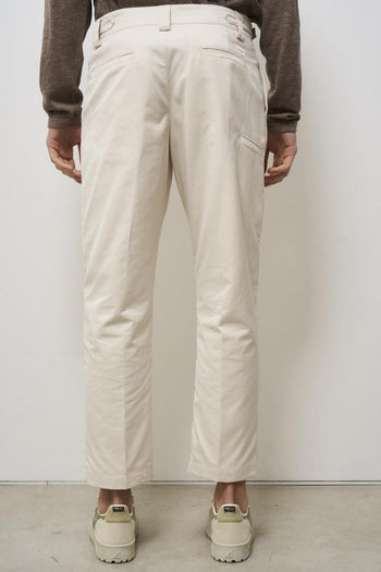 Men's regular fit cream trousers - 4
