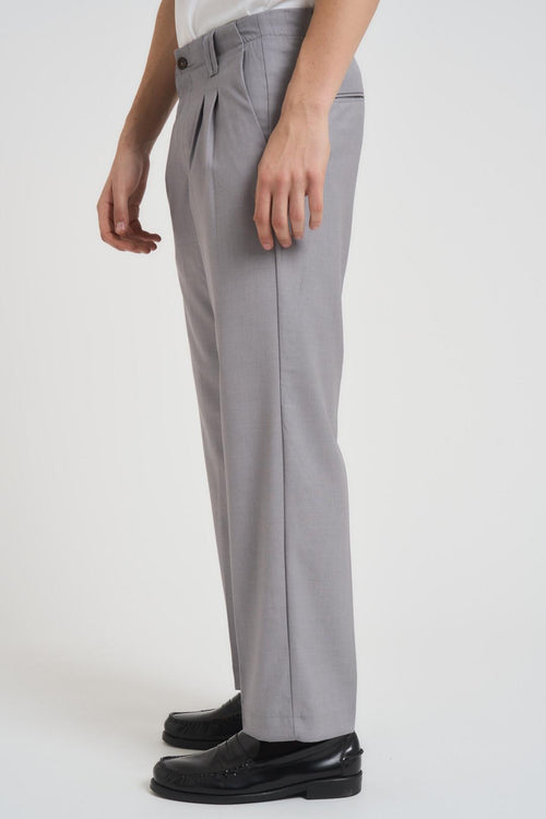 Pantalone uomo con pinces grigio chiaro - 2