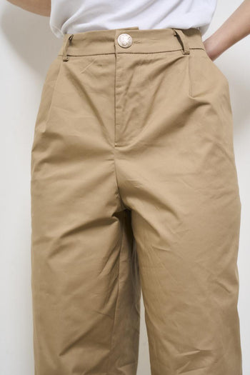 Beige women's trousers - 5