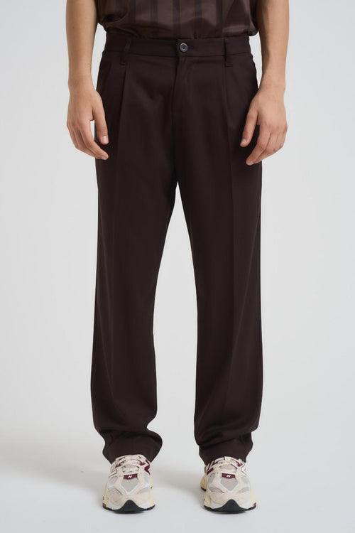 Pantalone uomo gamba dritta marrone