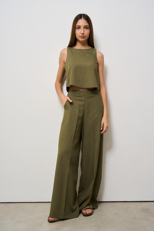 Completo abito donna verde militare