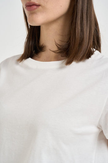 T-shirt donna girocollo bianca - 3