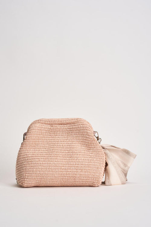 Borsa donna in rafia rosa - 1