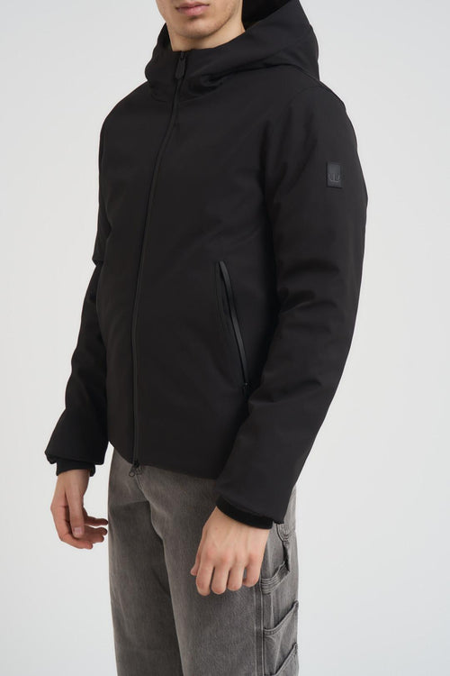 Giubbotto uomo con cappuccio nero - 2