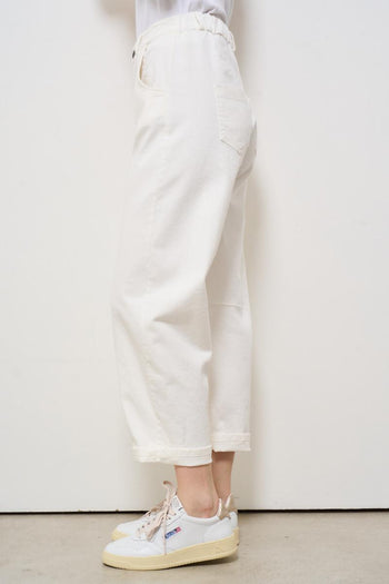 Jeans donna in denim bianco - 3