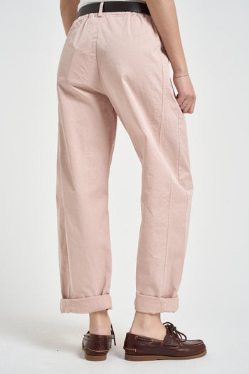 Pantalone donna carrot fit rosa cipria - 3