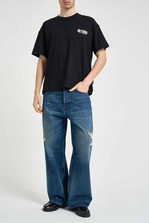 T-shirt uomo con stampa nera