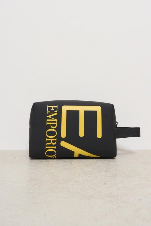 Black and yellow men's clutch bag