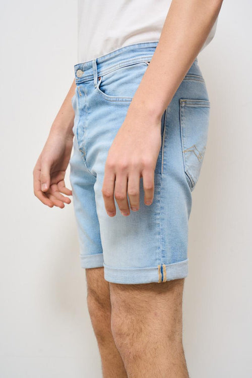 Bermuda uomo in denim chiaro - 2