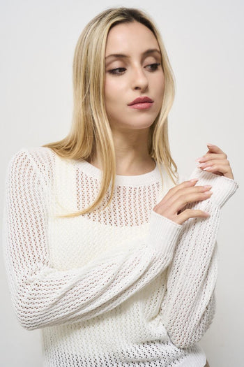 White perforated women's shirt - 4