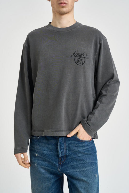 Felpa uomo girocollo antracite