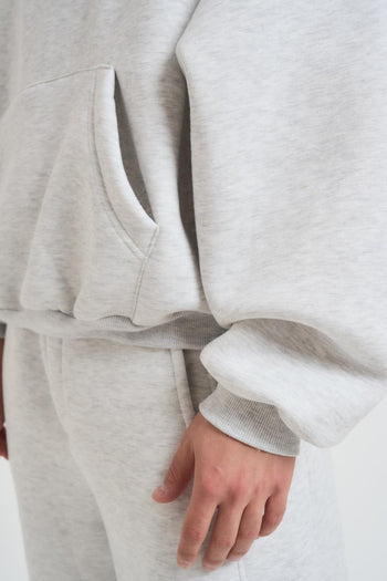 Felpa uomo con cappuccio grigio chiaro - 5