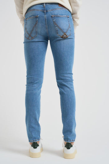 Jeans uomo skinny in denim chiaro - 4