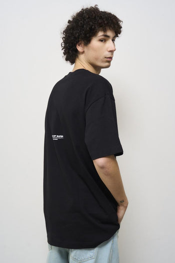 T-shirt uomo girocollo nera - 4