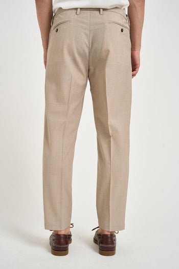 Pantalone uomo con pinces beige - 3
