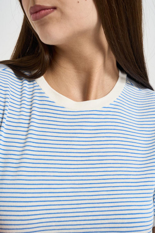 T-shirt donna a righe blu - 2