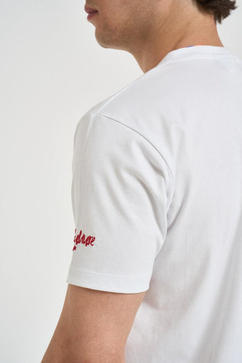 T-shirt uomo con stampa bianca - 4