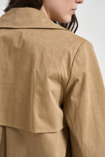 Trench donna corto cammello - 5