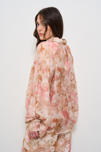 Camicia donna floreale multicolor - 3