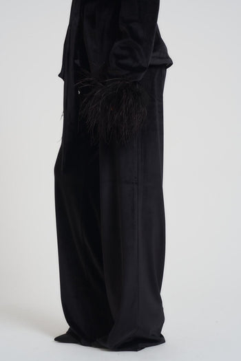 Abito completo donna in velluto nero - 7