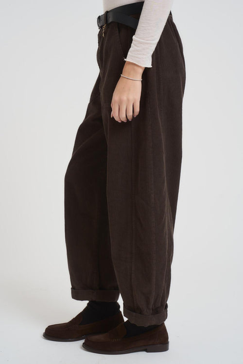 Pantalone donna a costine moro - 2