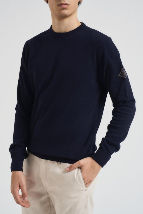 Maglia uomo girocollo blu