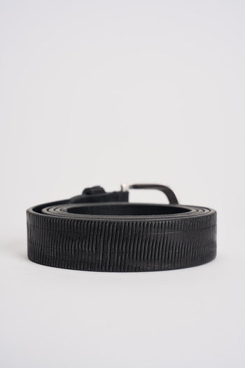Cintura uomo in pelle nera - 3