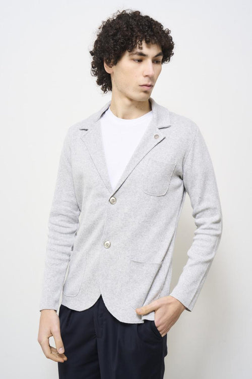 Men's grey knitted jacket