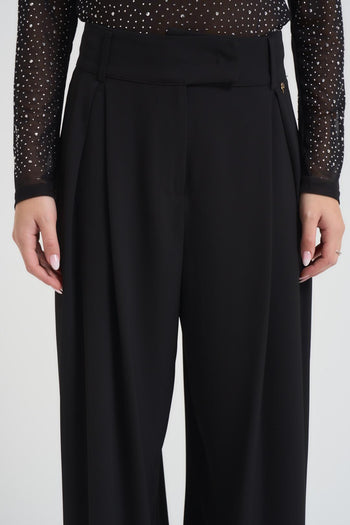 Pantalone donna a palazzo nero - 4