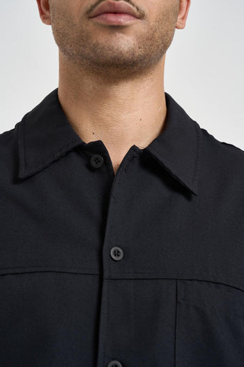 Camicia uomo a maniche corte nera - 3